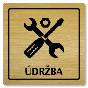 Údržba, 100x100mm, zlatá, Utah